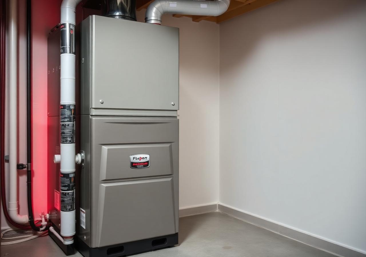Modern residential furnace serviced by Air Comfort